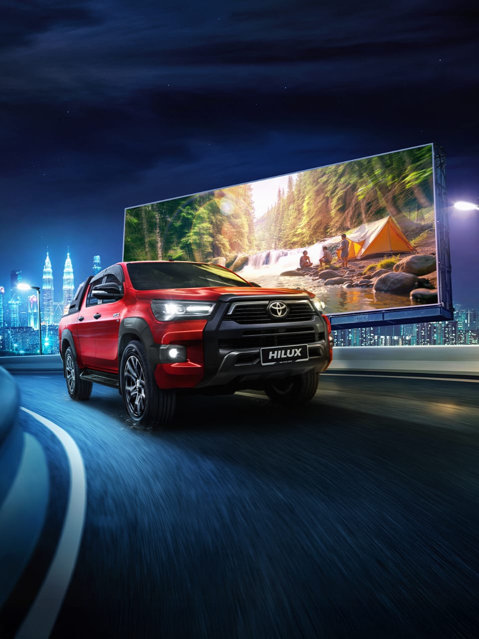 FOR EVERY SIDE OF YOU Monstrous performance combined with an undeniable toughness. Experience the sheer power of the Hilux.